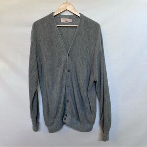 Vintage The Fox Collection Gray Men's Preppy Cardigan